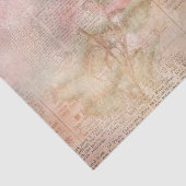 Roze Bloemen Krantenpapier Collage Tissuepapier (Detail)