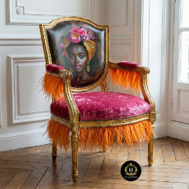 Roze Bloemen Kroon Godin Portret Decoupage Tissuepapier