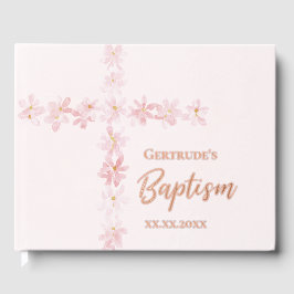 roze bloemen Kruisdoop Gastenboek