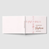 roze bloemen Kruisdoop Gastenboek (Volledig)