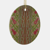 Roze bloemen kunst nieuwe boekomslag keramisch ornament (Rechts)