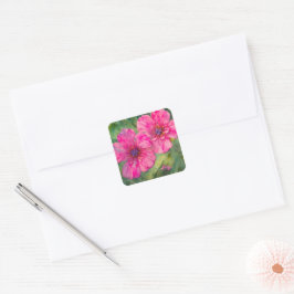  roze bloemen Kunstbloemen Sticker