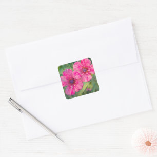 roze bloemen Kunstbloemen Sticker