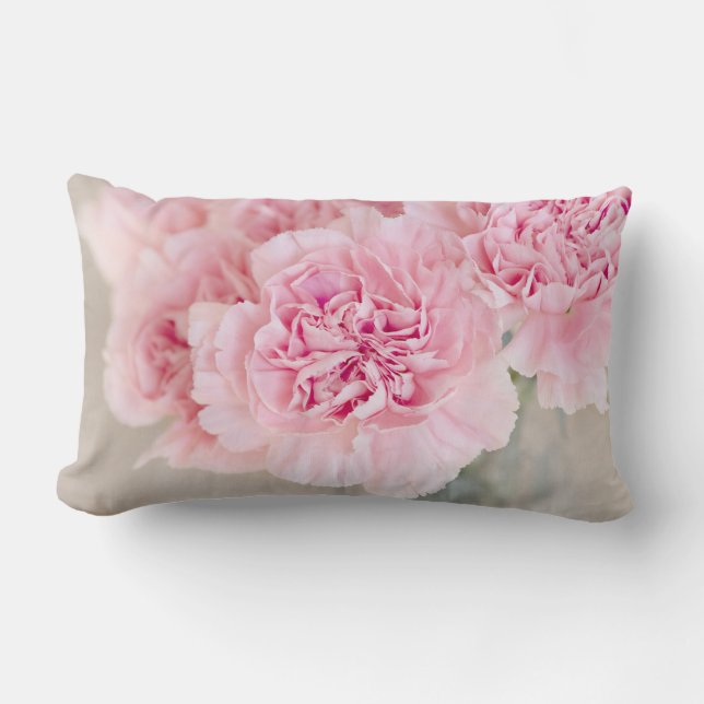 Roze bloemen kussen (Voorkant)