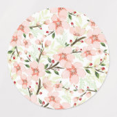 Roze bloemen labels (Design 1)