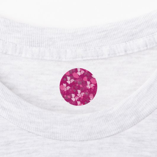 roze bloemen labels (Aangebracht)