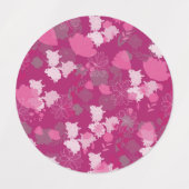 roze bloemen labels (Design 1)