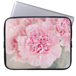 Roze bloemen laptop sleeve