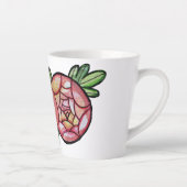 Roze bloemen latte mok (Rechts)