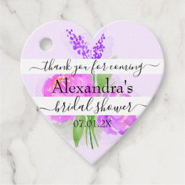 Roze Bloemen Lavendel Bruiloft Thank You  Bedankjes Labels