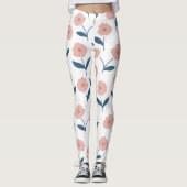 roze bloemen legging (Voorkant)