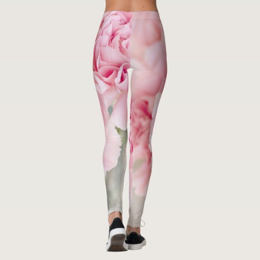 Roze bloemen leggings (Achterkant)