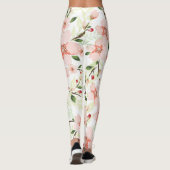 Roze bloemen leggings (Achterkant)