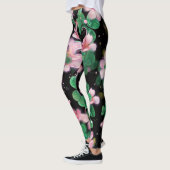 roze bloemen leggings (Links)