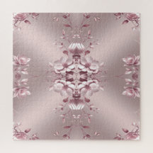 Roze bloemen legpuzzel