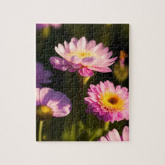 Roze Bloemen Legpuzzel (Verticaal)