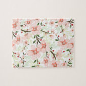 Roze bloemen legpuzzel (Horizontaal)