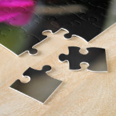 Roze bloemen legpuzzel (Zijkant)