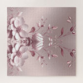 Roze bloemen legpuzzel (Horizontaal)