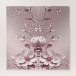 Roze bloemen legpuzzel