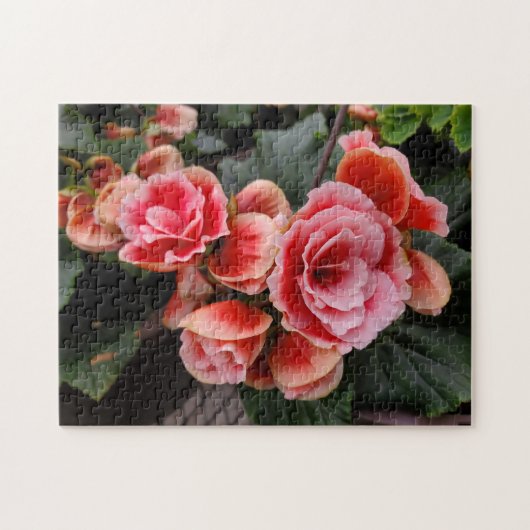 Roze bloemen legpuzzel (Horizontaal)