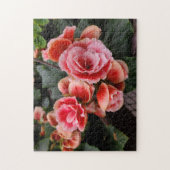 Roze bloemen legpuzzel (Verticaal)