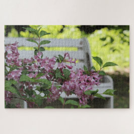 Roze bloemen legpuzzel