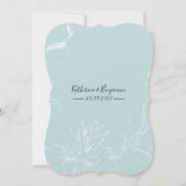 Roze Bloemen Lelies Trouw Uitnodiging (Achterkant)