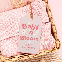 Roze Bloemen Lente Baby in Bloom Baby shower Favor