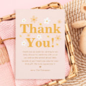 Roze Bloemen Lente Baby Meisje Douche Bedankkaart