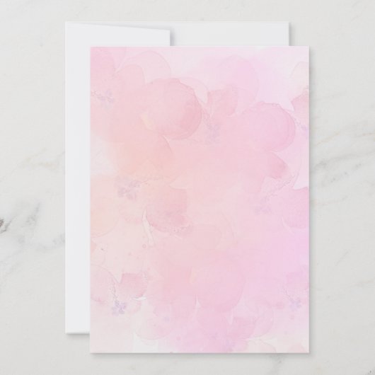 Roze Bloemen Lente Konijn Sommige Konijntje 1e Ver Bedankkaart (Achterkant)