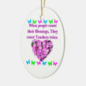 ROZE BLOEMEN LERAAR ONTWERP KERAMISCH ORNAMENT (Links)