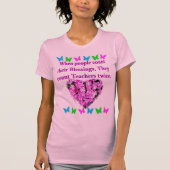 ROZE BLOEMEN LERAAR ONTWERP T-SHIRT (Voorkant)
