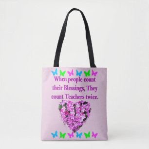  ROZE BLOEMEN LERAAR ONTWERP TOTE BAG