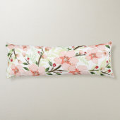Roze bloemen lichaamskussen (Achterkant)