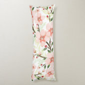 Roze bloemen lichaamskussen (Achterkant (Verticaal))