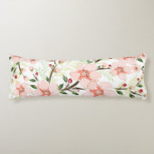 Roze bloemen lichaamskussen (Voorkant)