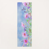 Roze Bloemen Lichtblauwe Sky Spring Yogamat (Voorkant)