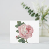  roze bloemen - Liefde, Miss U Hallo Briefkaart (Staand voorkant)