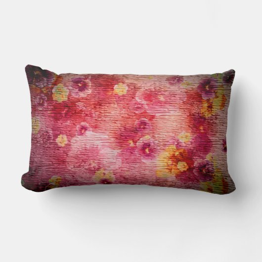 Roze bloemen liefde - Pillow Kussen (Voorkant)