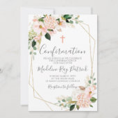 Roze Bloemen Lijst Bevestiging Kaart (Voorkant)