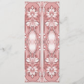 Roze Bloemen Lijst Bruiloft Menu (Achterkant)