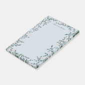 Roze Bloemen Lijst CUSTOM NAAM Notitieblok Post-it® Notes (Schuin)