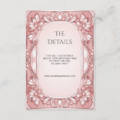 Roze Bloemen Lijst Detail Behuizing Kaart (Voorkant)