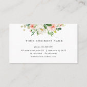 Roze Bloemen Lijst Make-up Artiest Haarstijl Visitekaartje (Achterkant)