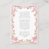 Roze Bloemen Lijst Orthodox Zwangerschapsgebed Kaa Plaatskaartje (Voorkant)