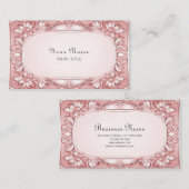 Roze Bloemen Lijst Visitekaartje (Voorkant / Achterkant)