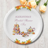 Roze Bloemen Lila Tea Party Vrijgezellenfeest Papi Papieren Bordje