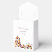 Roze Bloemen Lila Whimsical Tea Vrijgezellenfeest Bedankdoosjes (Geopend)