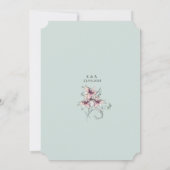 Roze bloemen Lilies die de Kaart van de Datum bewa (Achterkant)